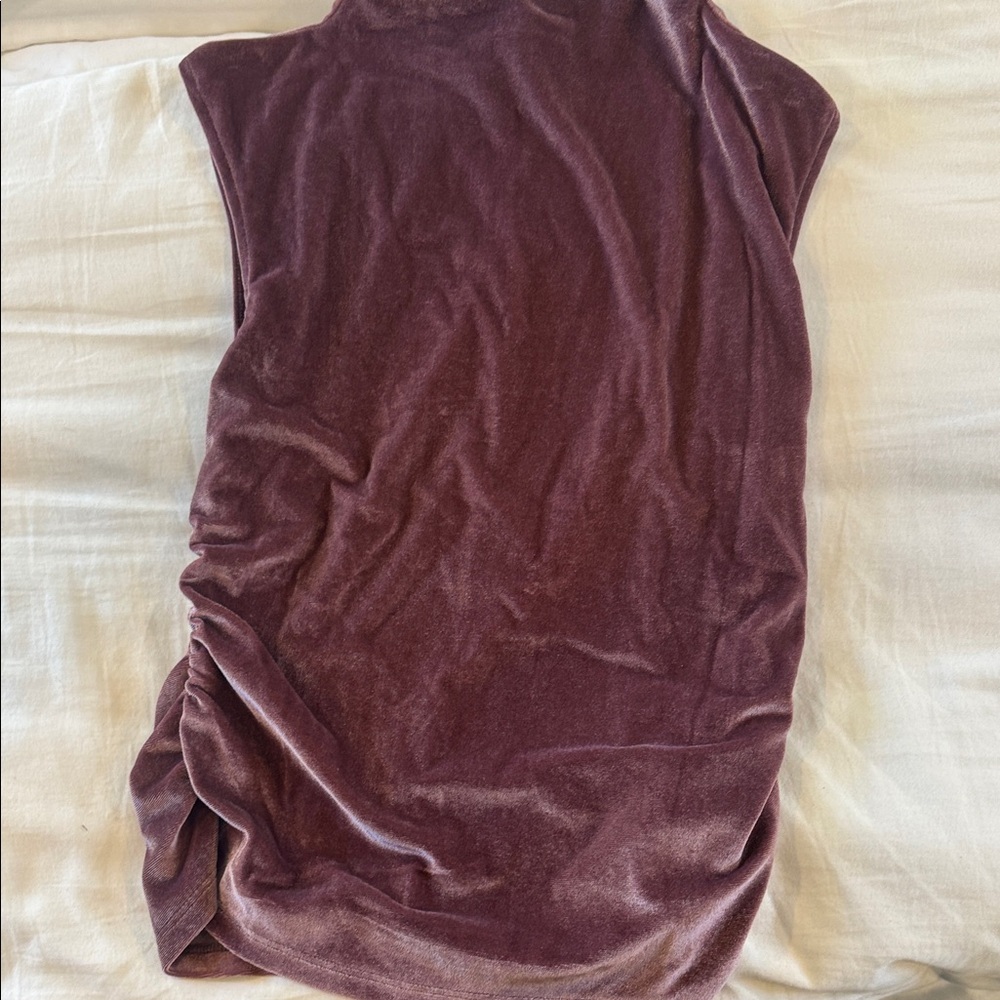 A New Day Elegant Velvet Sleeveless Top - Purple